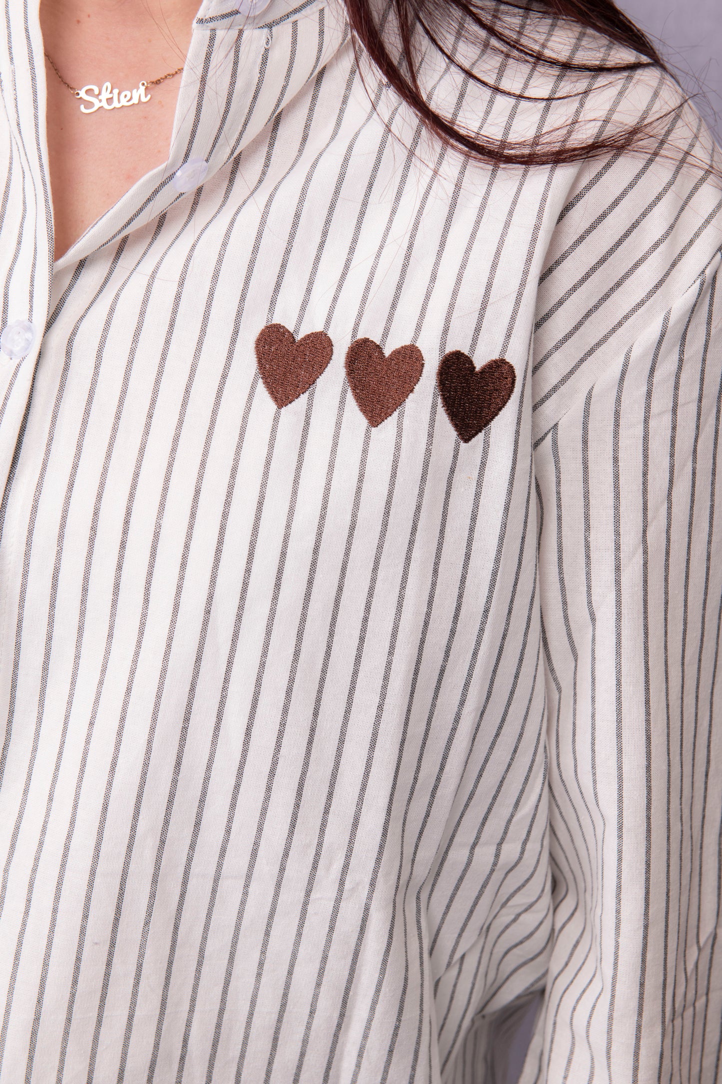 Gestreept Hemd met Hartjes