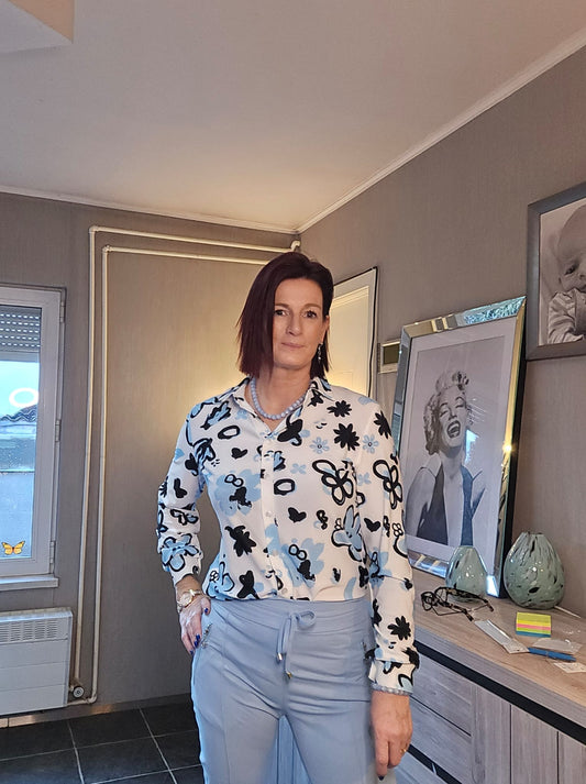 Angelle Milan Travel Skinny Broek - Lichtblauw