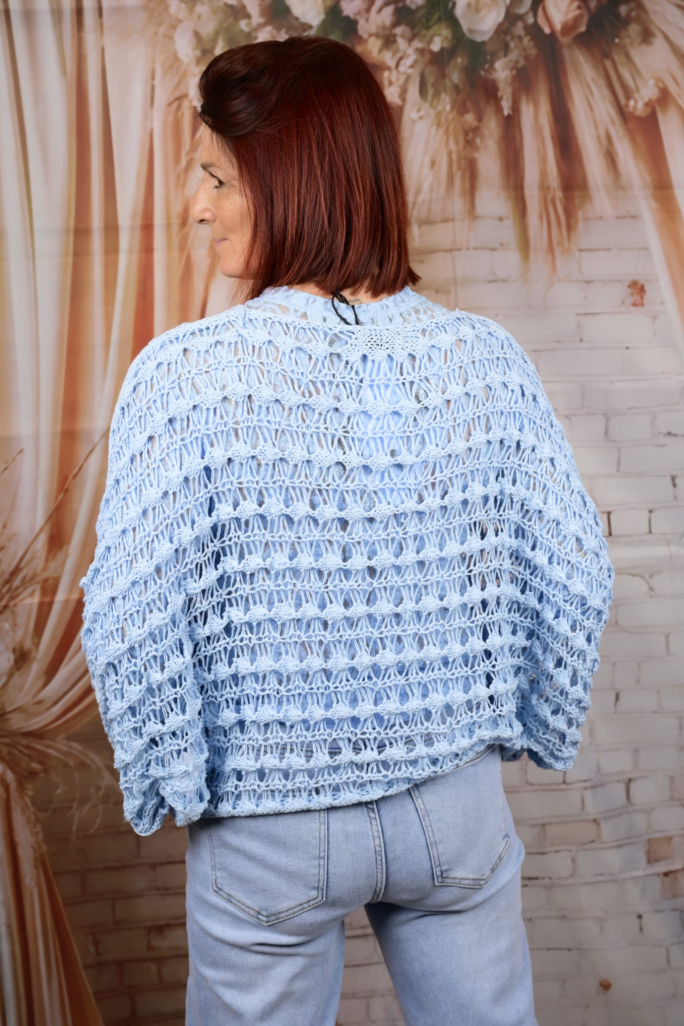 Gehaakte trui- Lichtblauw