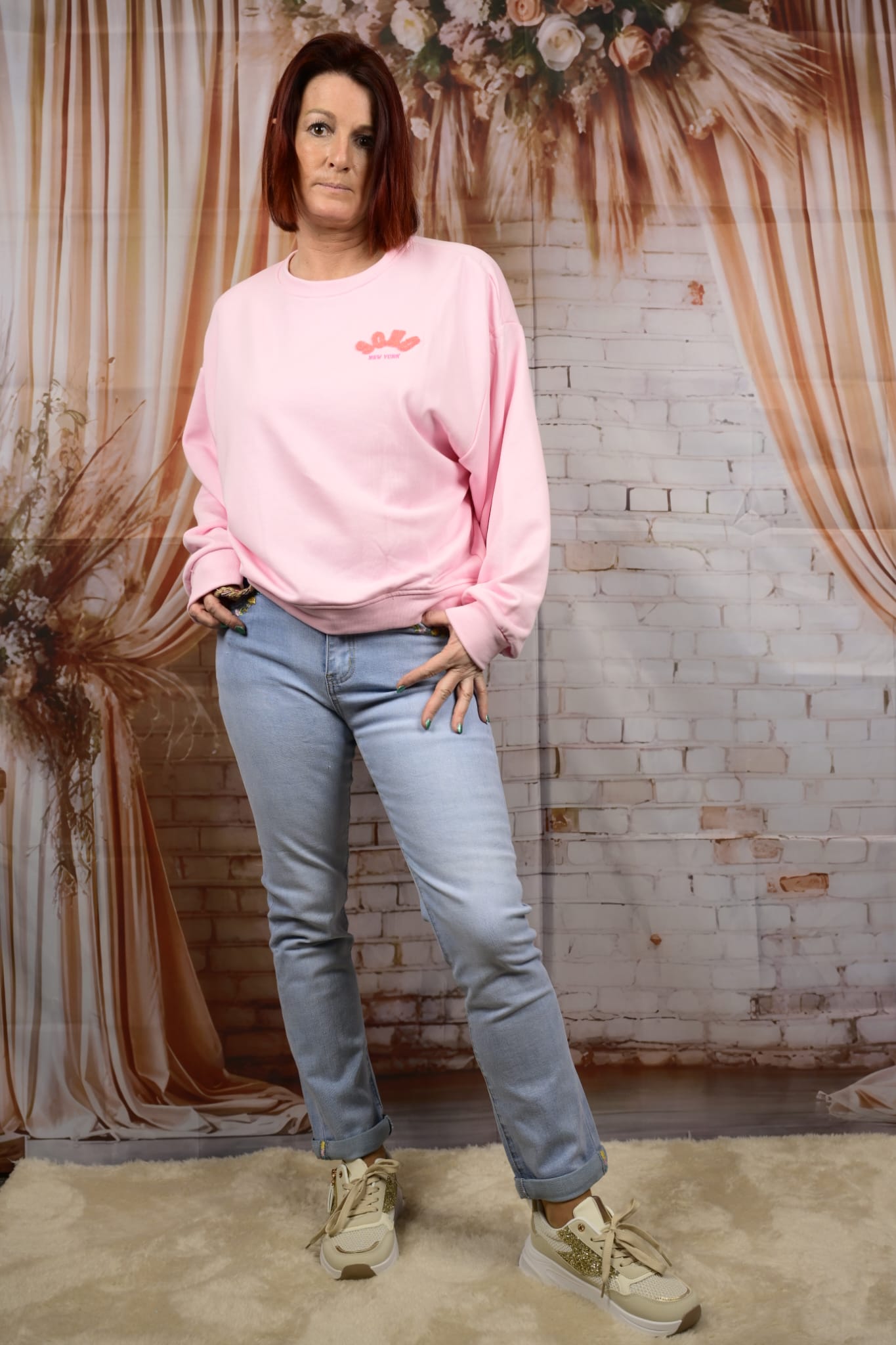 SOHO New York Sweater - geel/Roze