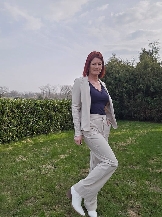 Angelle Milan Travel Blazer | Beige