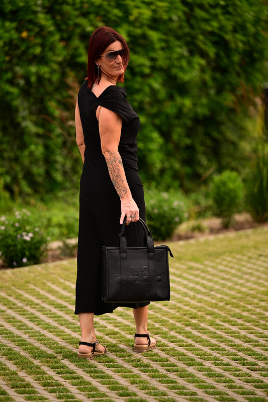 Elegante Zwarte Midi Jurk