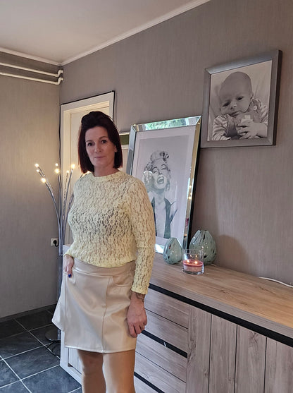 Lederlook Skort