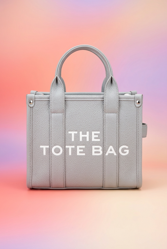 Kleine Grijze Tote bag leren