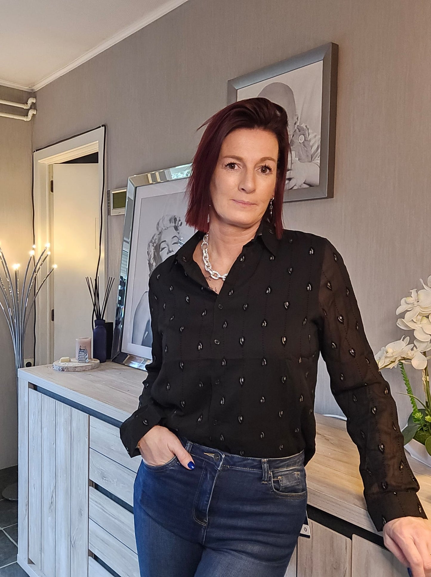 Zwart Hemd met Glitter