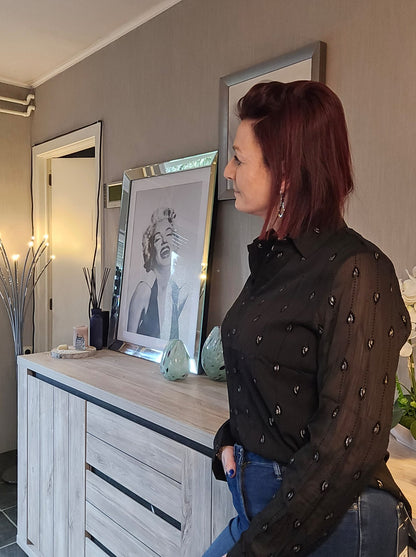 Zwart Hemd met Glitter