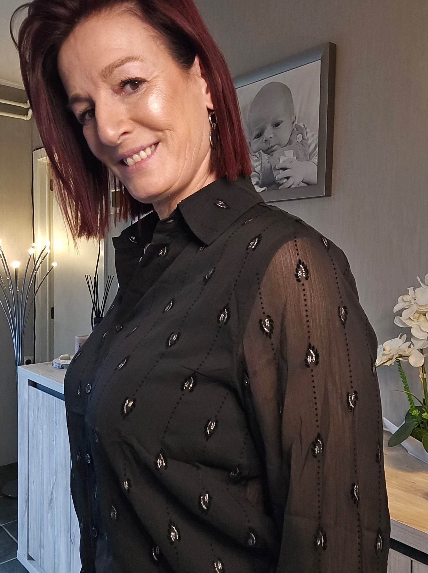 Zwart Hemd met Glitter