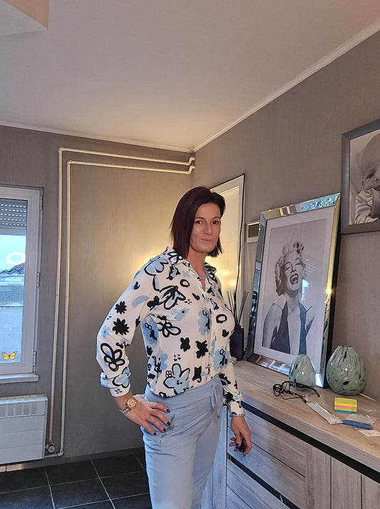 Angelle Milan Travel Skinny Broek - Lichtblauw