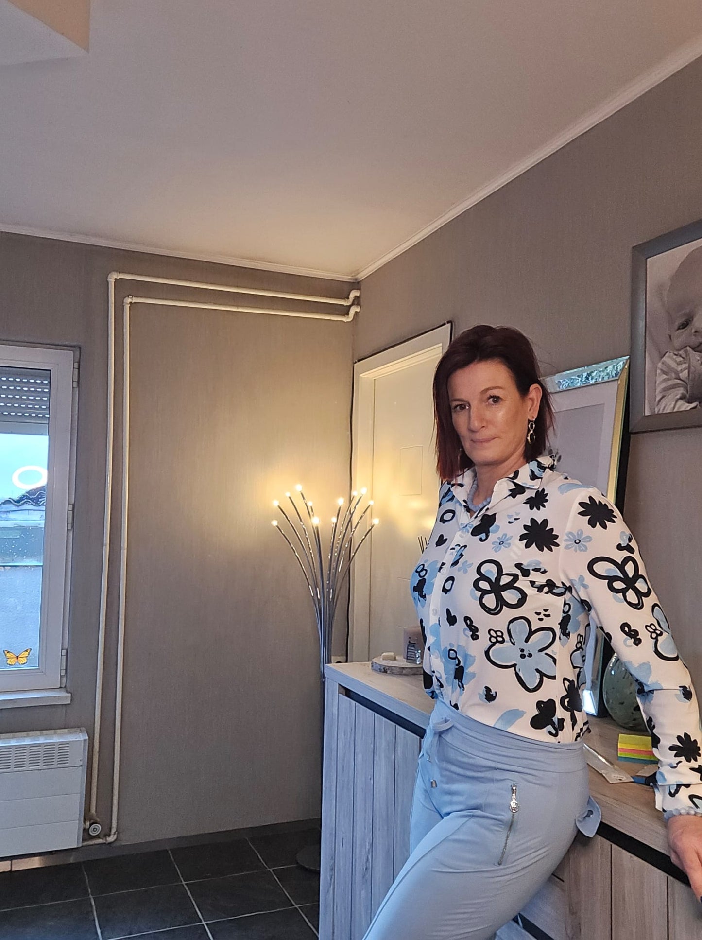 Angelle Milan Vlinder & Bloemenprint Hemd