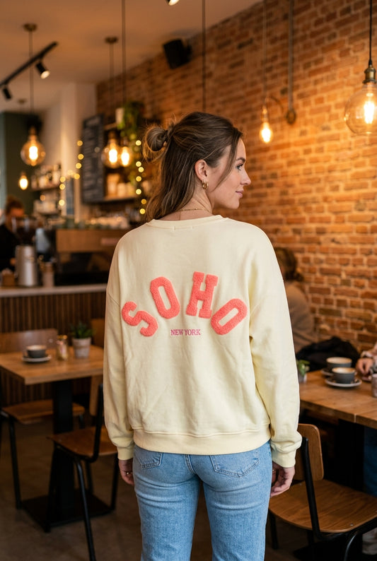 SOHO New York Sweater - geel/Roze