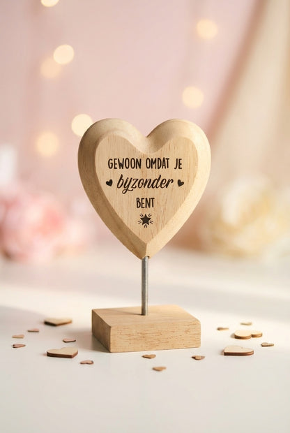 Houten hartje 'gewoon omdat je bijzonder bent '