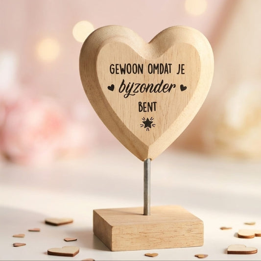 Houten hartje 'gewoon omdat je bijzonder bent '